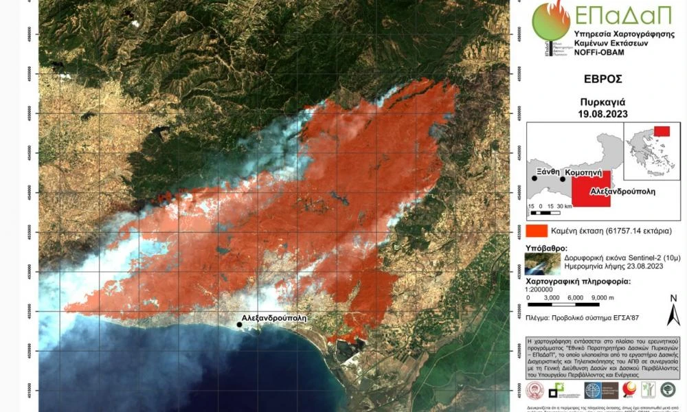 Πυρκαγιά στον Έβρο: Περισσότερα από 617.000 στρέμματα έχουν καεί - Πάνω από 50.000 στη Φυλή